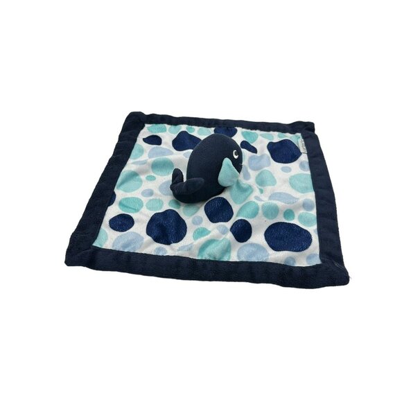 Carters Dark Blue Whale Lovey‎ Plush Soft Stuffed Animal Baby Security Blanket - Picture 3 of 6